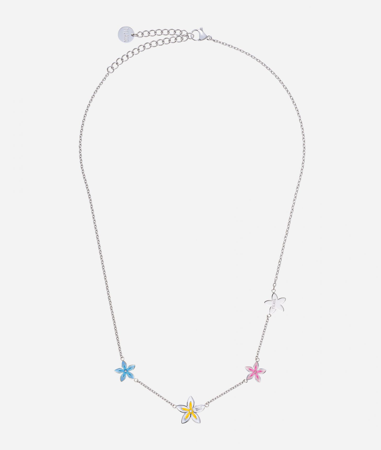 Flower Street girocollo con pendenti smaltati Multicolor,front