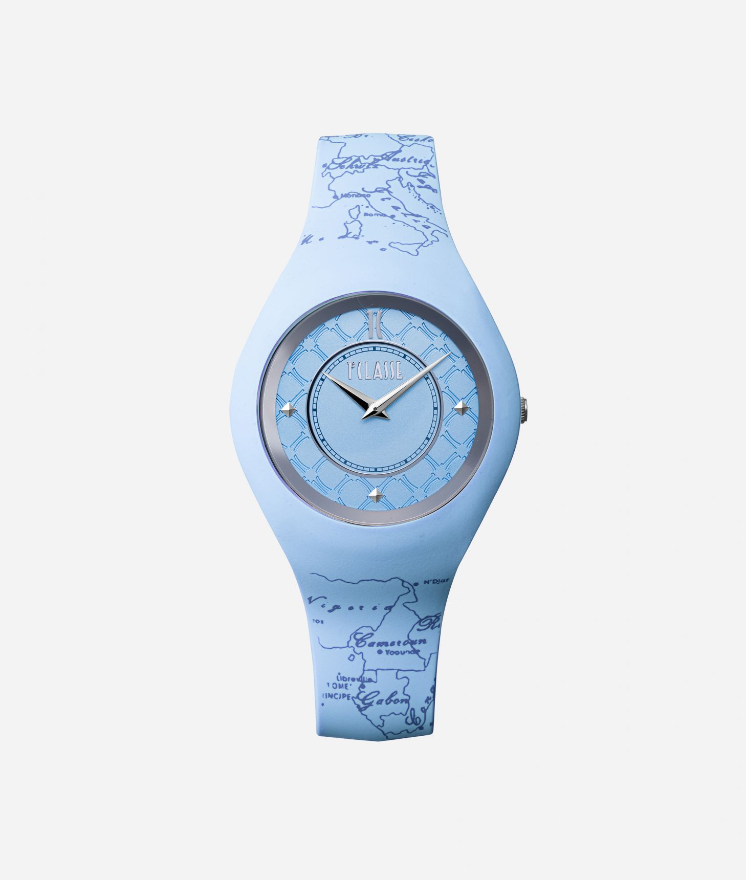 Saint Tropez silicone watch Light Blue,front