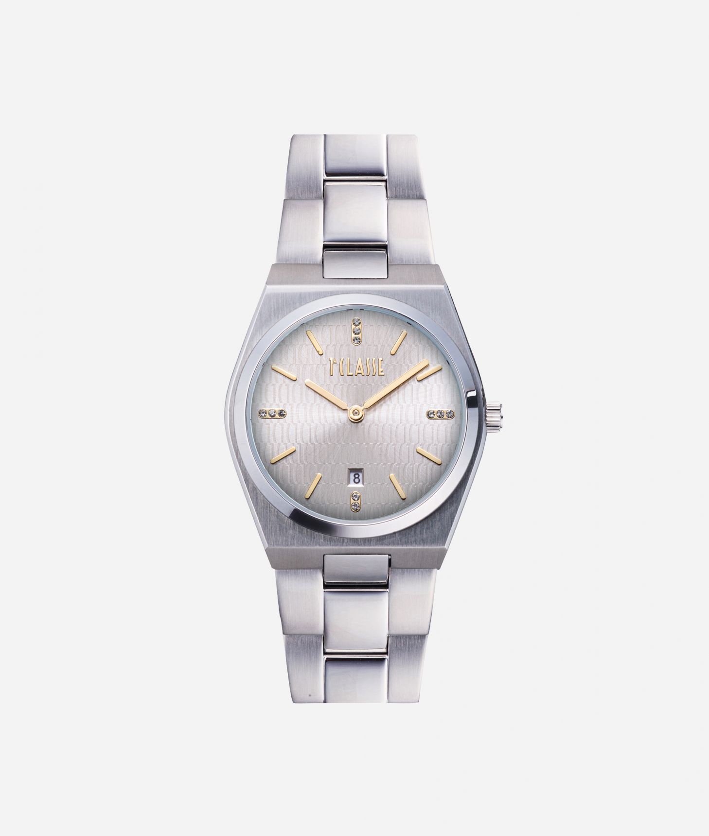 Brooklyn steel watch Taupe,front