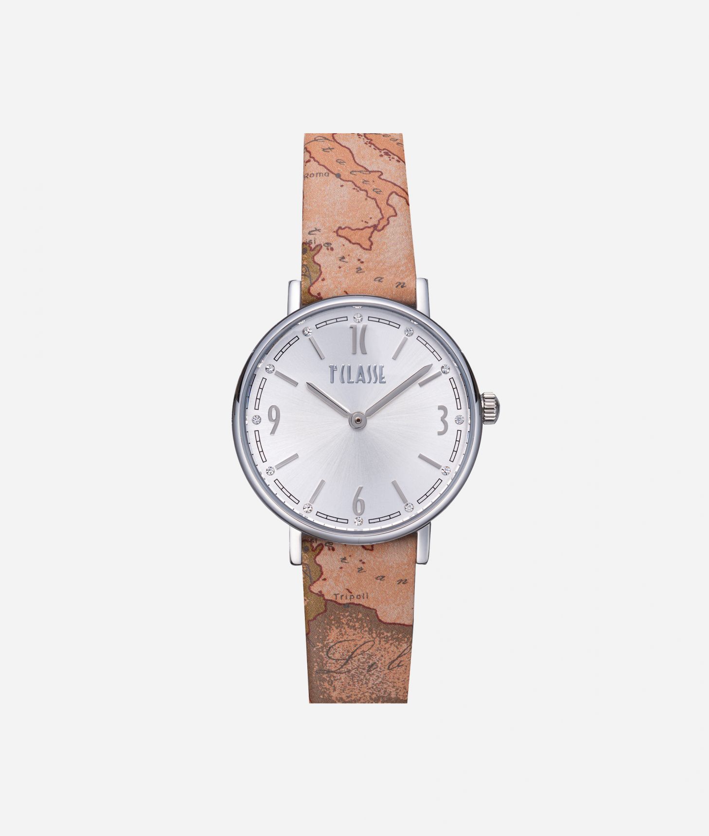 Manhattan leather strap watch Geo Classic,front