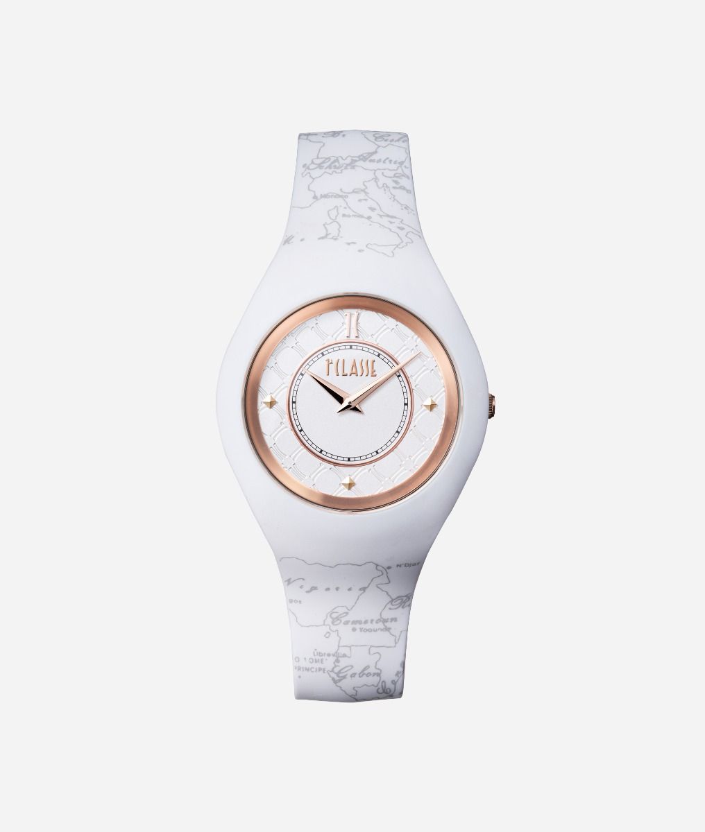 Saint Tropez orologio in silicone soft Bianco,front