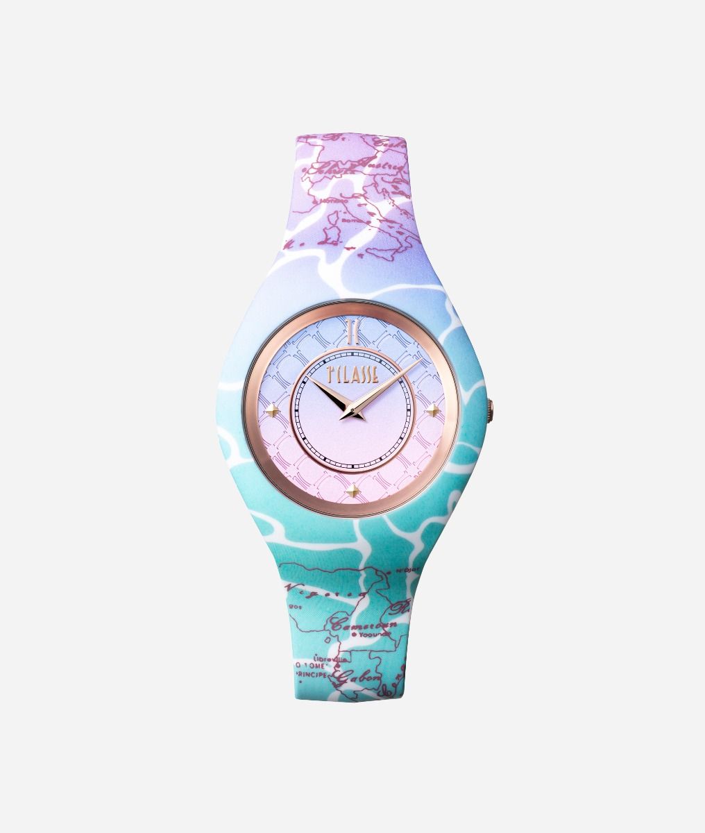 Saint Tropez soft silicone watch Multicolor,front