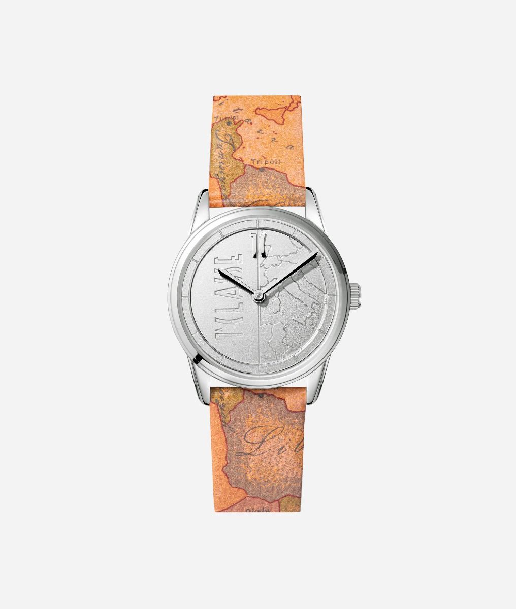 Nice watch with leather strap Geo Classic,front