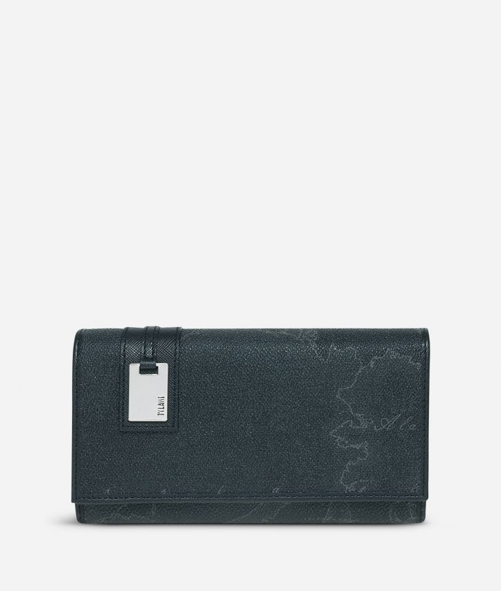 Geo Black Large wallet,front