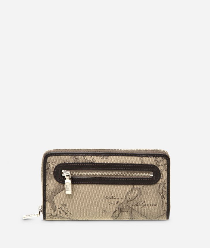 Geo Tortora Large zipped wallet,front