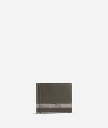 Small billfold wallet Geo Dark fabric trims