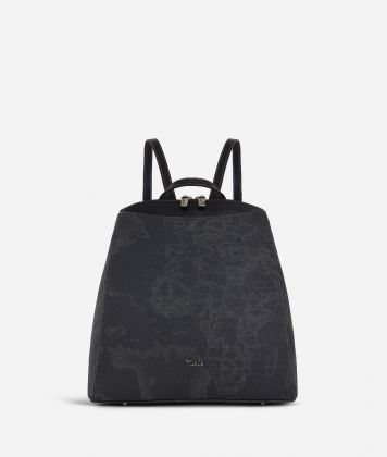 Geo Black Ziparound Backpack