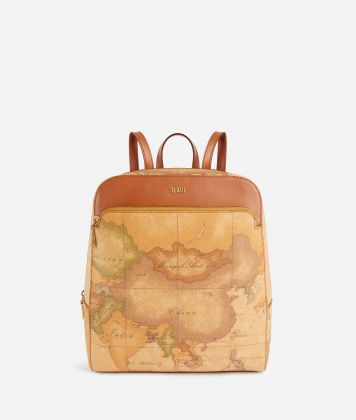 Backpack in Geo Classic printed fabric Natural