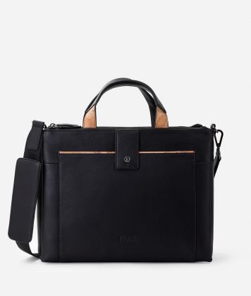 Leather briefcase Black