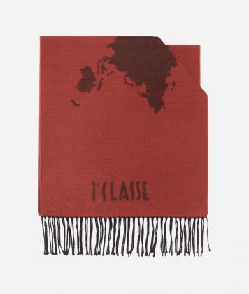 Geo Pieno print scarf 38X180 Scarlet Red