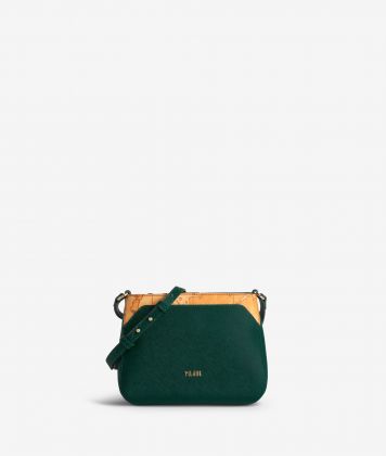 Palace City small shoulder bag in saffiano fabric fir green