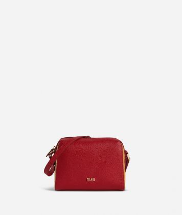 Urban Way shoulder bag in caviar embossed synth fabric scarlet red