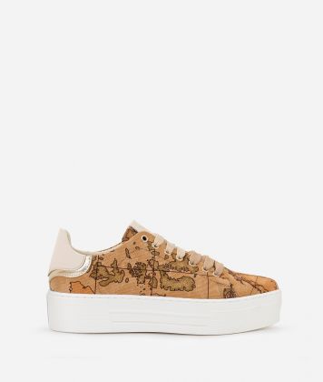 Canvas sneakers with Geo Classic print Marble