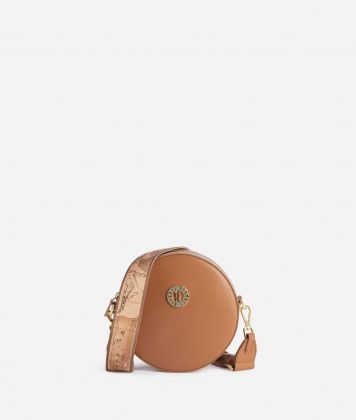 Shoulder bag round Geo Summer Dream in leather Light Yellow