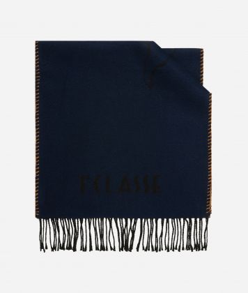 Geo Filetto scarf 40 x 180 Medium Blue