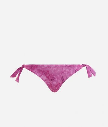 Geo Color bikini bottom with bows Bellflower Purple