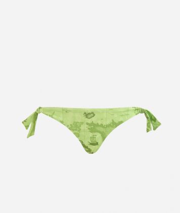 Geo Color bikini bottom with bows Daiquiri Green