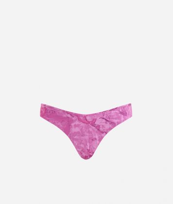 Geo Color V-shaped bikini bottom Bellflower Purple