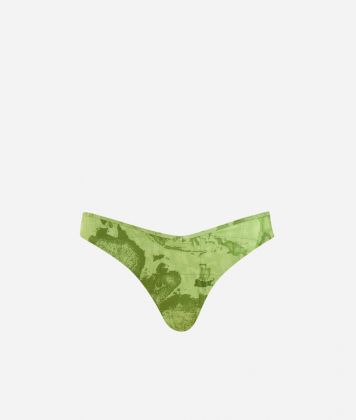 Geo Color V-shaped bikini bottom Daiquiri Green