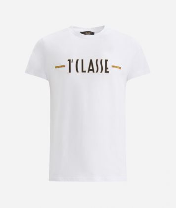 Cotton t-shirt with 1ᴬ Classe logo White