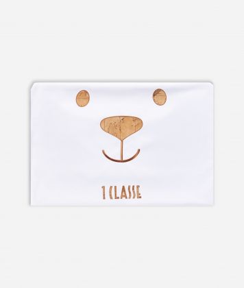 Bear cotton blanket White