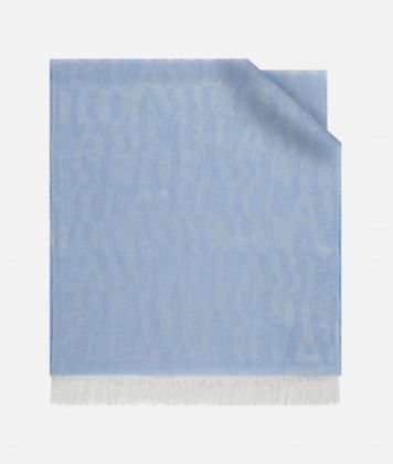 Scarf with all-over 1ᴬ Classe Logo 40 x 190 Periwinkle