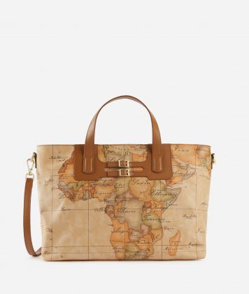 Soft Atlantic handbag with crossbody strap Leather Brown