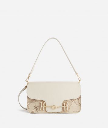 Marina Bag crossbody bag with maxi horsebit Ivory