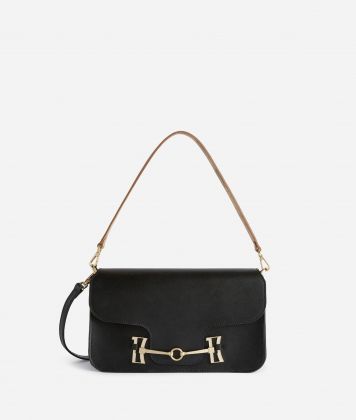 Marina Bag crossbody bag with maxi horsebit Black