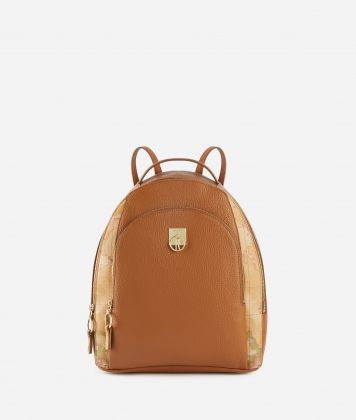 Deco Coast double zip backpack Leather Brown