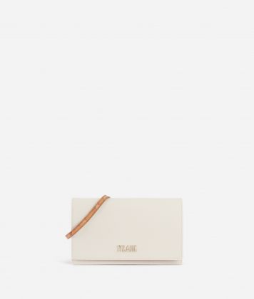 Florida City flap pouch with removable strap Ivory