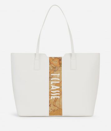 Geo Atlantis shopper bag White