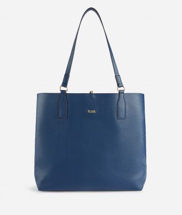 Two-Way Bag borsa shopping reversibile Blu Navy