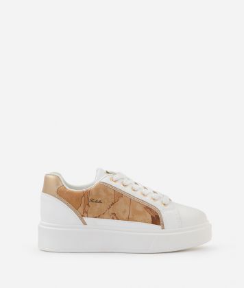 Napa-effect sneakers with enameled tag White