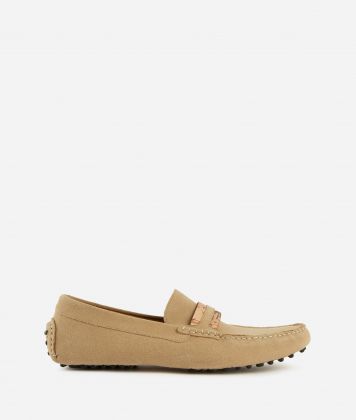 Suede leather moccasins Natural
