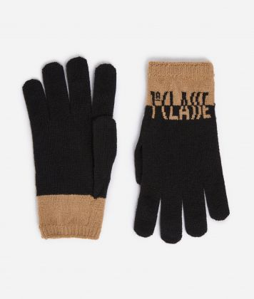 Two-tone gloves with 1ᴬ Classe logo Natural Two-tone gloves with 1ᴬ Classe logo Natural