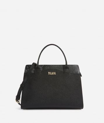 Digital City large handbag with crossbody strap with Geo Night insert