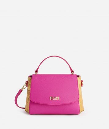 Digital City flap crossbody bag Magenta
