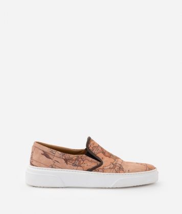 Canvas slip-on sneakers with Geo Classic print
