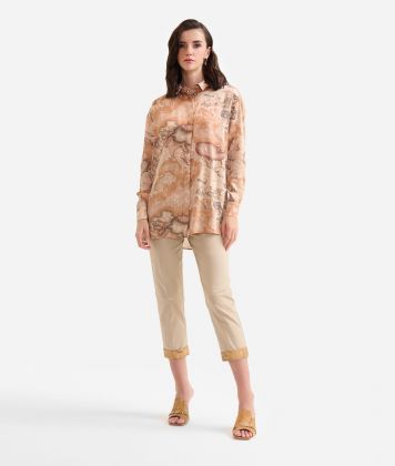 Oversize twill shirt Geo Classic