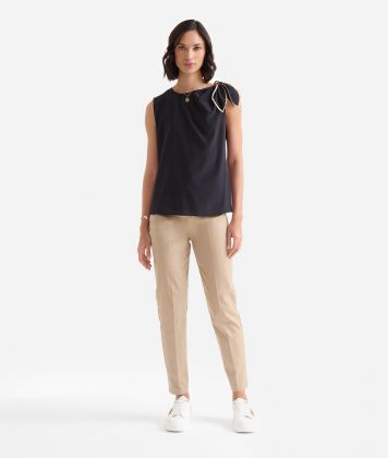 Pure stretch silk top Black Pure stretch silk top Black