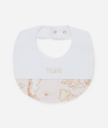 Cotton bib with Geo Dream detail Pink