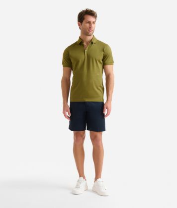 Polo in cotone piquet Verde Oliva