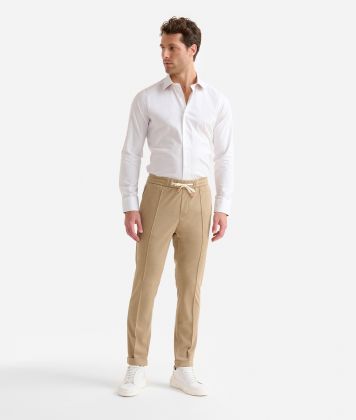 Piqué jersey trousers Rope Beige Piqué jersey trousers Rope Beige