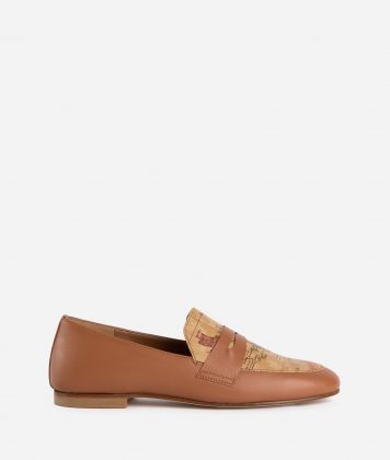 Smooth napa leather loafers Tan
