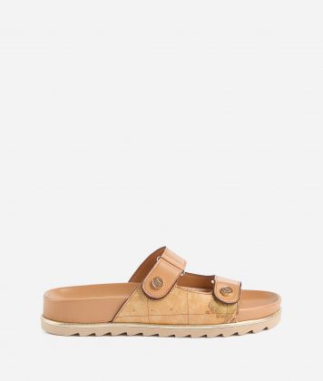 TR light napa-effect fabric sandals Tan TR light napa-effect fabric sandals Tan