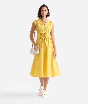 Crisp cotton poplin dress Turmeric Crisp cotton poplin dress Turmeric