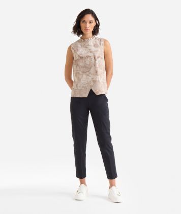 Regular-fit stretch cotton gabardine trousers Black Regular-fit stretch cotton gabardine trousers Black