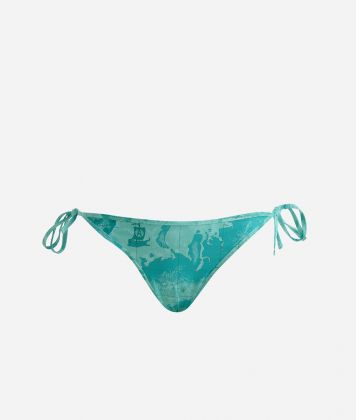 Geo Color bikini bottom with strings Mint Geo Color bikini bottom with strings Mint