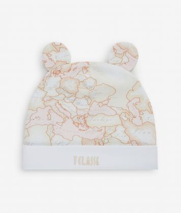 Geo Dream cotton cap with bear ears Pink